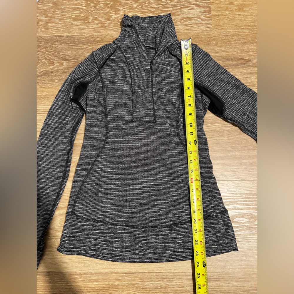 Lululemon Think Fast Pullover Coco Pique Black / Black Size 6‎ - Picture 15 of 15